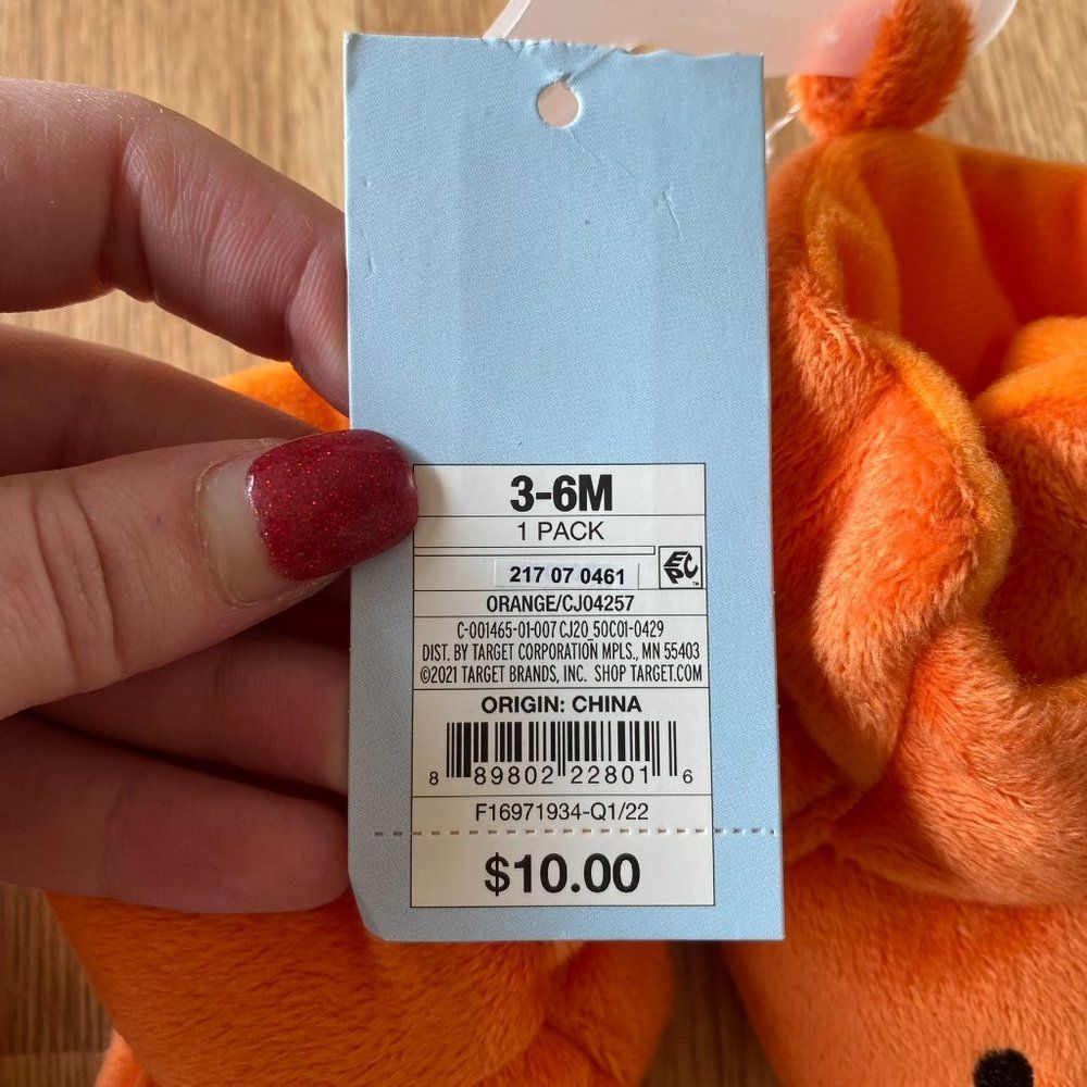 Cat & Jack Baby Pumpkin Bootie Slippers - Picture 4 of 6